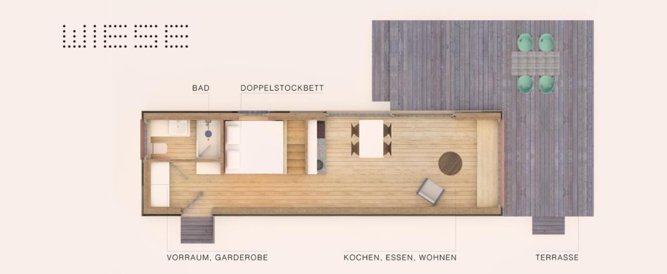 Вилла Die Klingerei - Tiny House Wiese Зевальхен Экстерьер фото