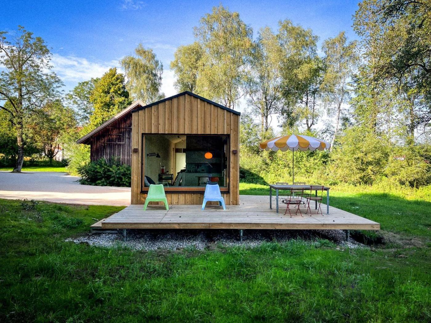 Вилла Die Klingerei - Tiny House Wiese Зевальхен Экстерьер фото